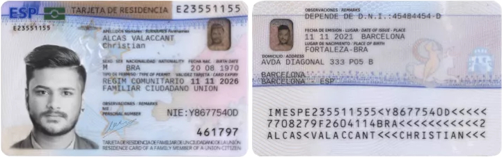 TIE Oturum Kartı (Tarjeta de Identidad)